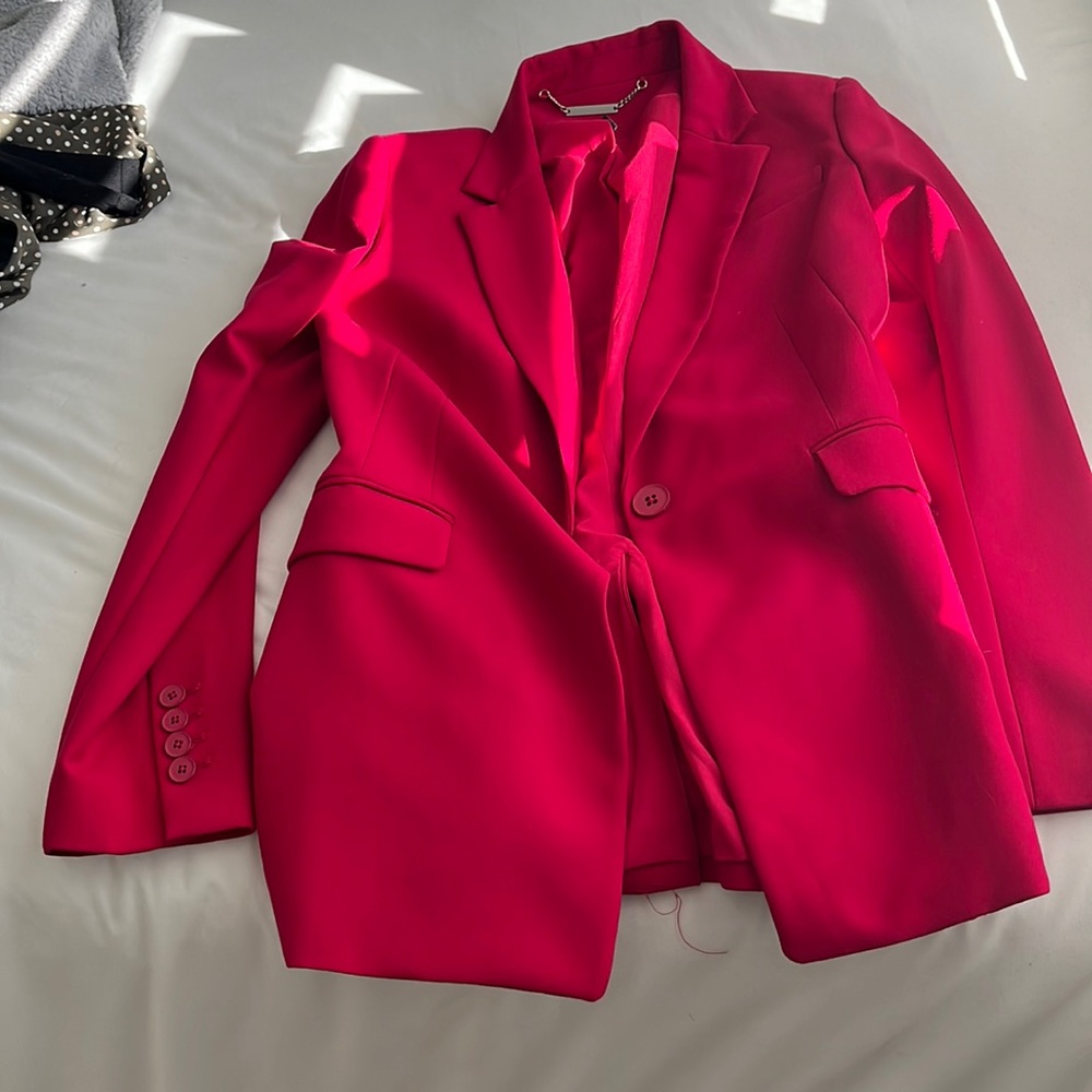Blue red blazer